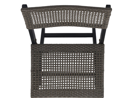 Bistro Foldable Chair With Wicker Backrest