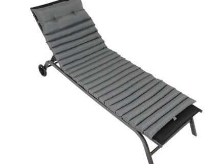 2 Piece Outdoor Chaise Lounge Chair Cushion Set