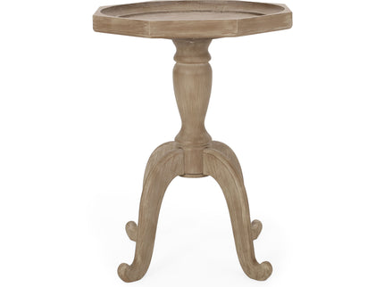 French Country Accent Table With Spider Leg Design - Natural / White