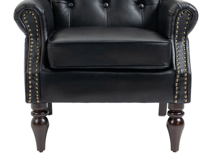 Modern Accent Armchair With Sturdy Wood Legs