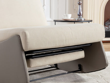 Modern Rocking Chair Recliner, Comfy Rocker Nursery Chair With Footrest, Accent Reading Chair, Upholstered Lounge Chair For Relaxing, Resting, Soft Padded Rocker For Indoor Living Room Bedroom