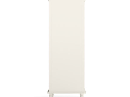 Minimalism Buffet Cabinet With Glass Doors And Double Drawer