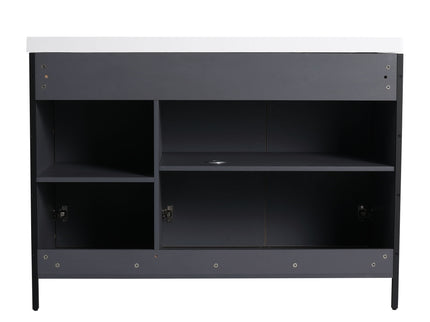 Contemporary Freestanding Bathroom Vanity With Adjustable Shelves