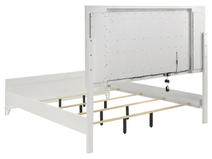 Panel Bed With LED Headboard