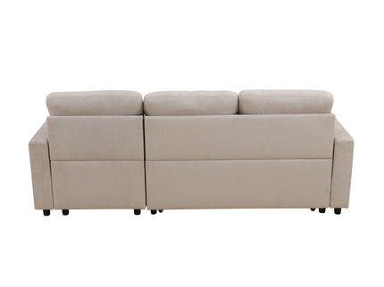 L - Shaped Convertible Sofa Bed With Storage Chaise