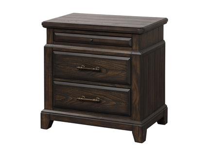 2 Drawer Nightstand Elegant Design - Mahogany