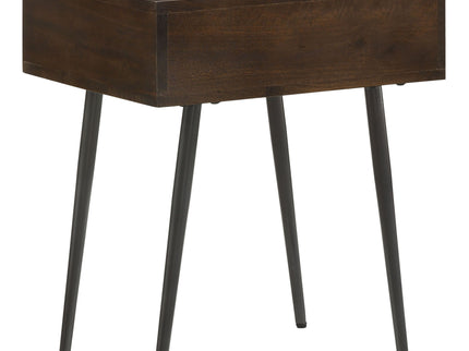 Gibson - Coffee 1 Drawer Rectangular Side Table With Angled Legs - Coffee