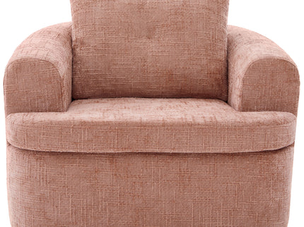 Modern Swivel Barrel Chair With Dual-Layer Cushion