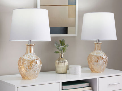 Gloria - Round Contemporary Lamp (Set of 2)