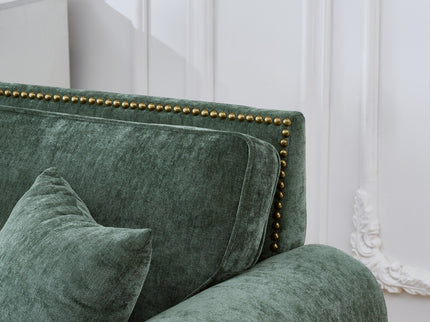 Modern 3 And 2 Seater Sofa With Rolled Arms, Tufted Upholstered Couch