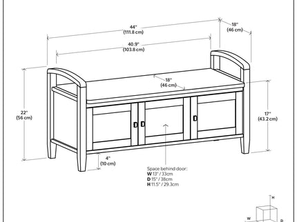 Warm Shaker - Handcrafted Entryway Storage Bench