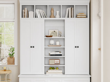 Hall Tree With Bench And 5 Storage Cubbies