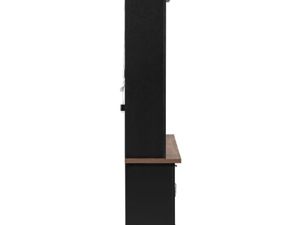 Extra Long TV Stand With 7 Color LED Lights, Adjustable Shelves & Storage Cabinets