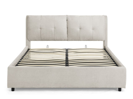 Storage Upholstered Hydraulic Platform Bed With Integrated Headboard