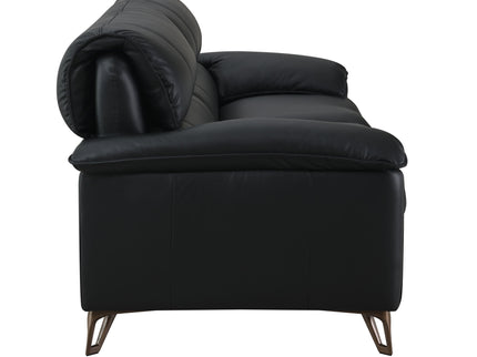 Eilene - Top Grain Leather Sofa - Black