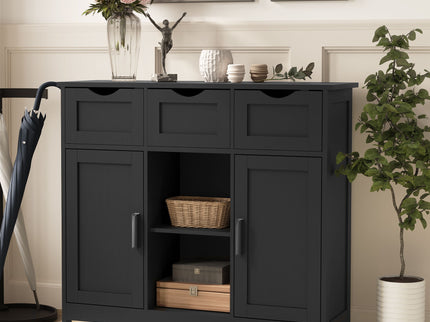 Storage Cabinets, Wooden Floor Cabinet, With Drawers And Shelves Storage Cabinets, Accent Cabinet For Living Room, Bedroom, Bathroom Furniture Home Decor