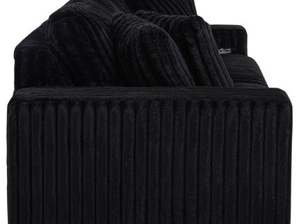 Clifford - Upholstered Dual Power Chaise Sofa - Black