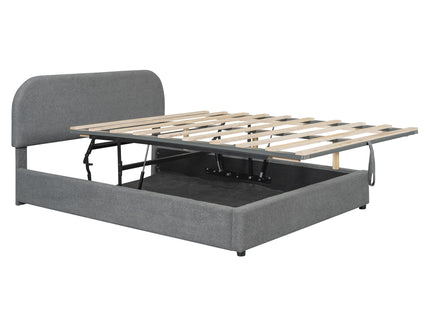 Upholstered Platform Bed With Hydraulic Storage System