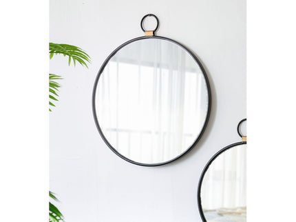 Wall Mirror With Frame, Contemporary Minimalist Accent Mirror For Living Room, Foyer, Entryway, Bedroom - Black