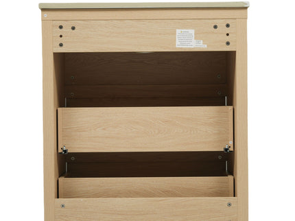 Freestanding Bathroom Vanity With Ceramic Sink, 2 Full Extension Drawers