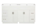 White / Left And Right Side Drawers / 60