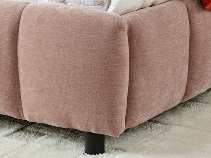 Modern Platform Bed Frame With Thick Fabric