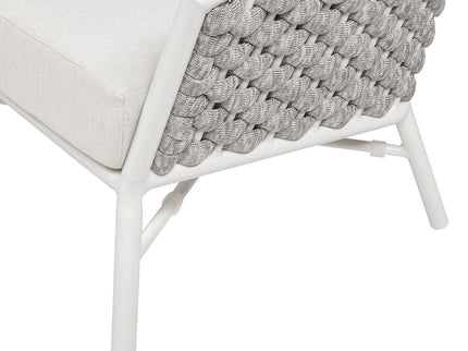 Rowan - Rope Barrel Back Patio Accent Arm Chair (Set of 2) - Optic White