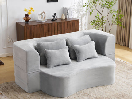 Modern Floor Sofa With 4 Pillows