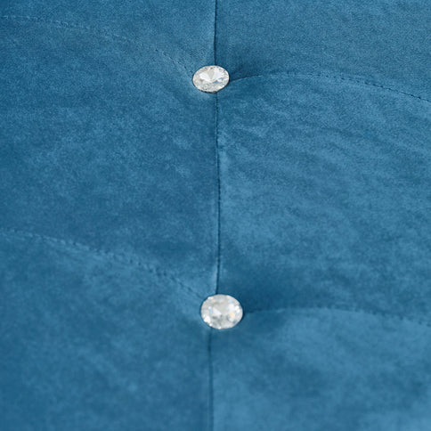 Storage Bench With Crystal Buttons And 1 Pillow For Bedroom