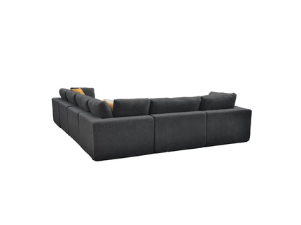 Custom Configuration Modular Sectional With Toss Pillows