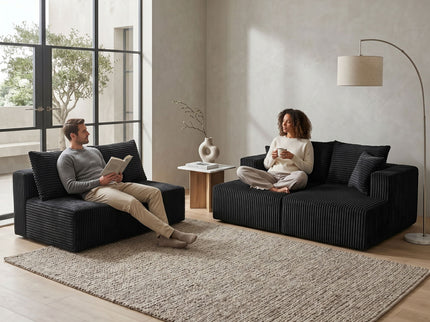 U-Shaped Modular Sectional Sofa With Double Chaise, Oversized Deep Seat For Living Room