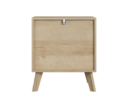 Medieval Double Drawer Bedside Table