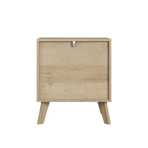 Medieval Double Drawer Bedside Table