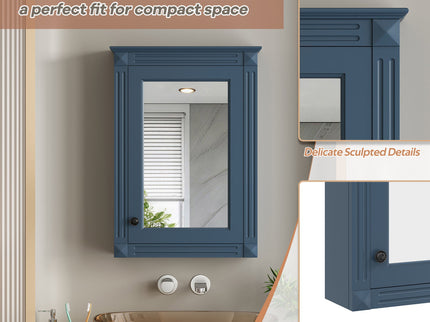 Wall Mounted Bathroom Storage Medicine Cabinet For Over Toilet With Mirror
