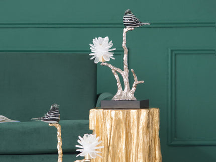 Aluminum Candle Holder With Marble Stand