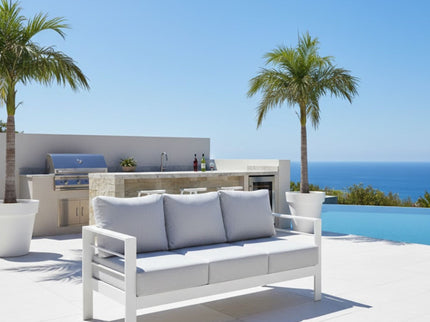All-Weather Patio Sofa & Cushions, 3 Seat Outdoor Couch