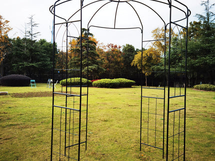 Metal Garden Arch Iron Garden Arbors Gazebo Dia High Birdcage Shape Pergola Pavilion For Wedding Ceremony
