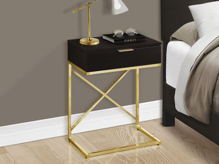 Accent Side Table, Storage Drawer, Spacious Tabletop, Contemporary & Modern