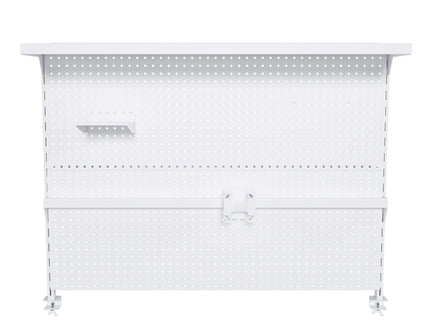 Clamp On Desk Pegboard With Single Monitor Stand