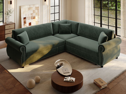 L-Shaped Sofa Couch With Pull-Out Bed