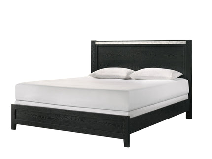 Contemporary Panel Bed With Accents