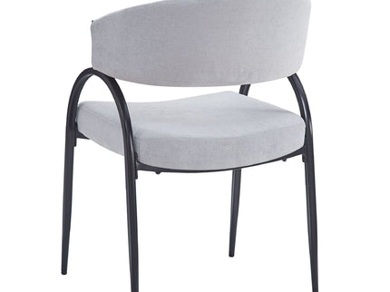 Contemporary Upholstered Dining Chairs With Metal Legs (Set of 2)