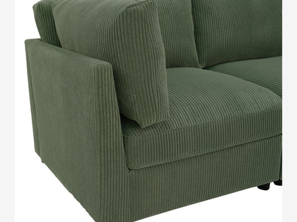 Reversible Modular Sectional & Custom Configuration And Premium Upholstery - Dark Green