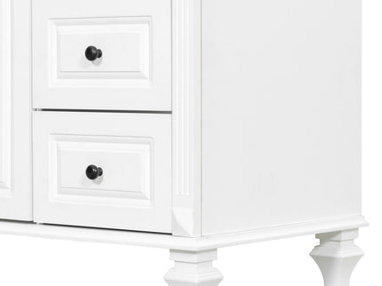 Modern Bathroom Vanity With Sink, 3 Drawers & 2 Doors