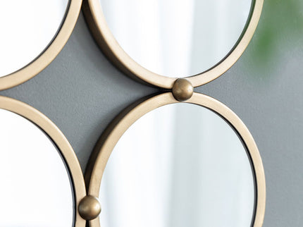 Contemporary Decorative Mirror With Mininalist Style For Bedroom, Liveroom & Entryway - Champagne