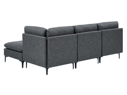 Upholstered Modular Sectional With Tall Legs, Medium Firm Seat