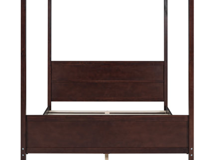 Canopy Platform Bed With Headboard And Footboard, Slat Support Leg