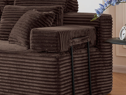 Sectional Sleeper Sofa & Storage Pockets, Modular Couch With Throw Pillows For Living Room
