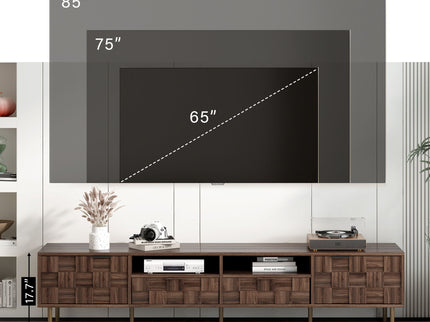 TV Stand With 2 Drawers, Media Console Table, Storage Cabinet With Cable Management