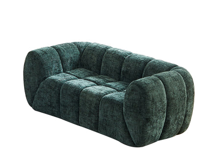Quilted Cloud Sofa With Rounded Armrests And Piano Key Backrest Design